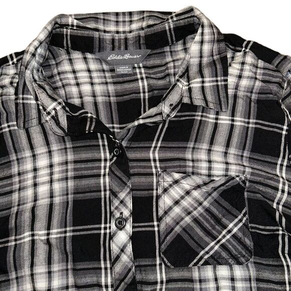 Eddie Bauer Button Up Flannel Small - Picture 4 of 10